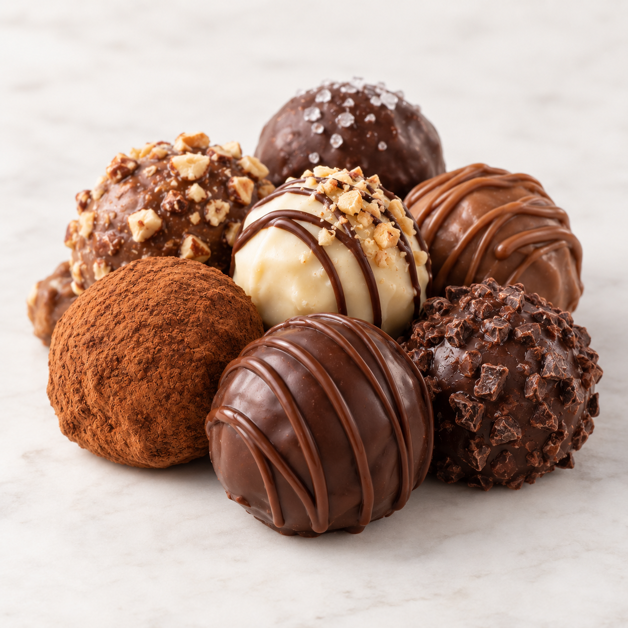 Assorted Chocolate Truffles — actual product included in this basket