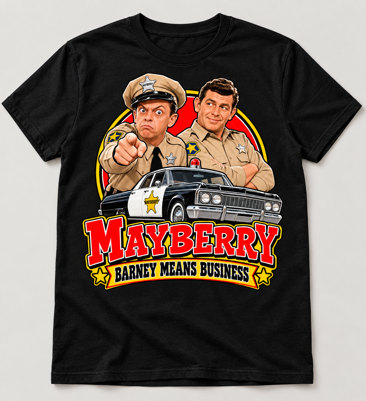 Mayberry Barney Means Business T-Shirt – Black