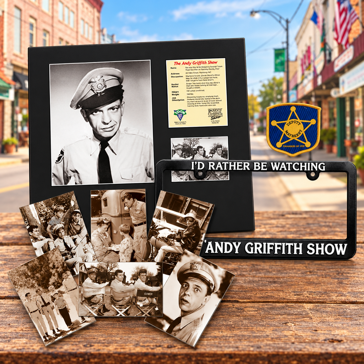 Barney Fife Deputy Mayberry Gift Set on Main Street in Mount Airy