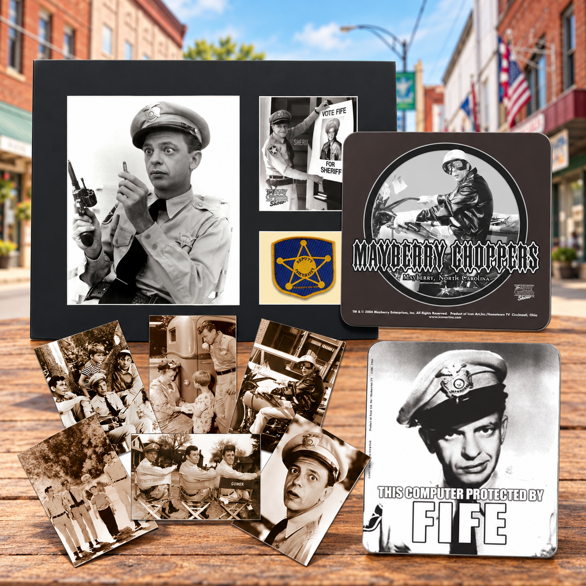Barney Fife Choppers Mayberry Gift Set on Main Street in Mount Airy