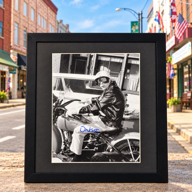 Barney Fife Motorcycle Photo — Signed Collectible on Main Street in Mount Airy