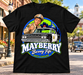 Mayberry Barney Fife Squad Car T-Shirt – Black with Mayberry Main Street background