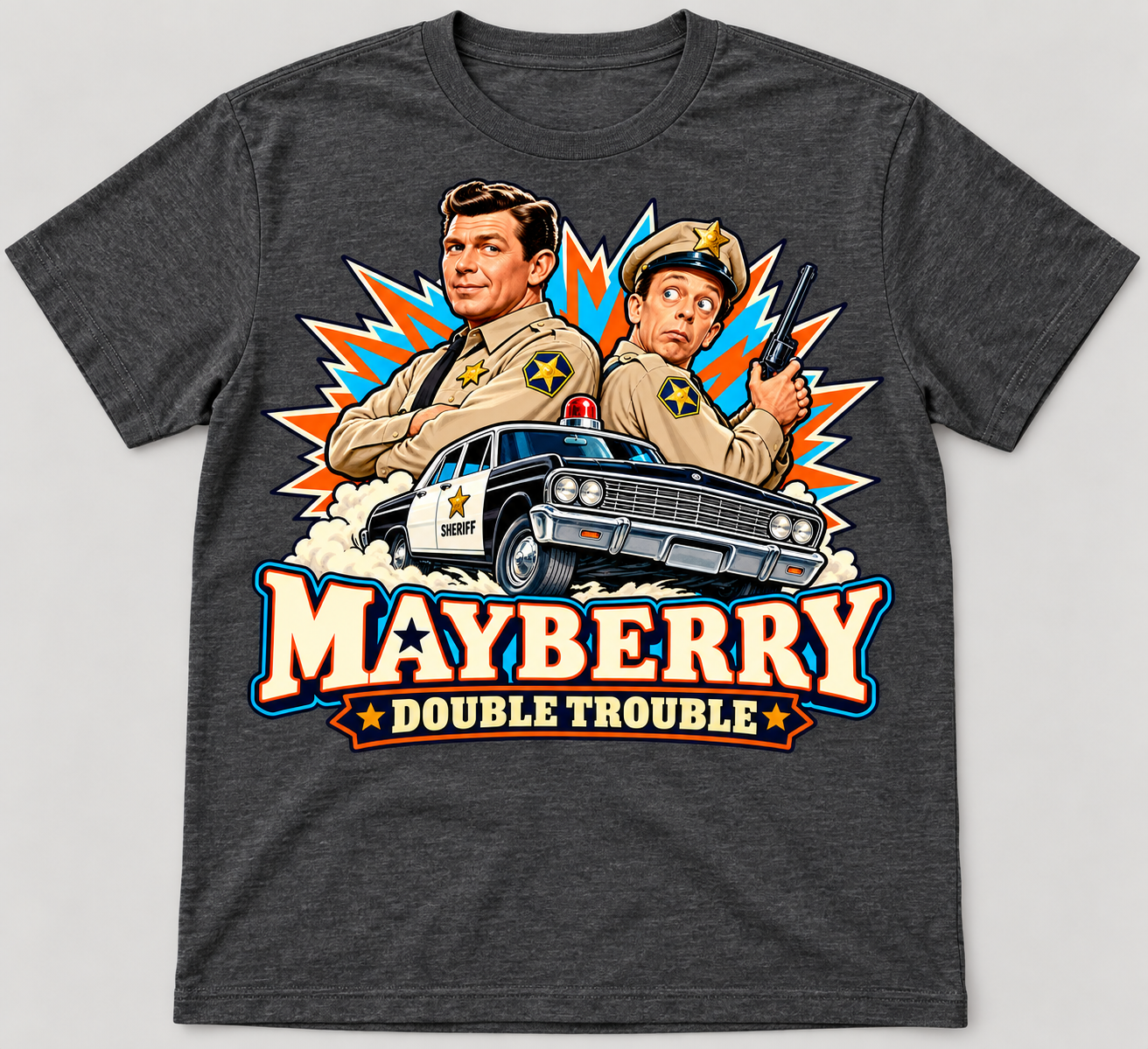 Mayberry Double Trouble T-Shirt – Heather Charcoal