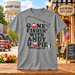 Heather Gray Gone Fishin’ with Andy & Opie Tee showing the front design