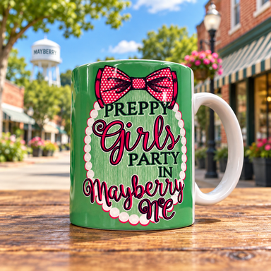 Preppy Girls Party in Mayberry Mug — actual product included in this basket