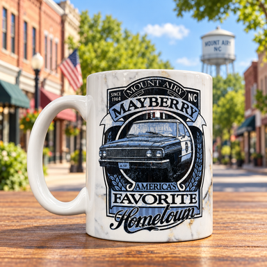 America's Favorite Hometown Mayberry squad car mug