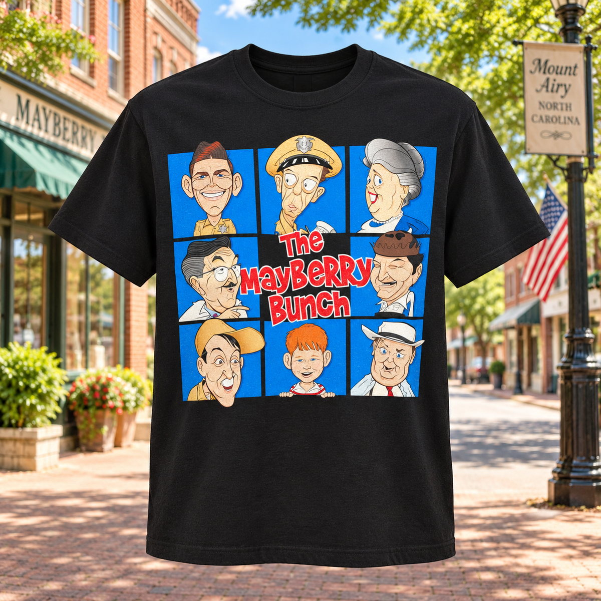 The Mayberry Bunch black T-shirt