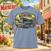 Heather Blue Mayberry 1960 Squad Car Tee showing the front design