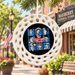 The Mayberry Bunch ceramic ornament displayed on Main Street