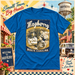 Royal blue Mayberry North Carolina character trio T-shirt