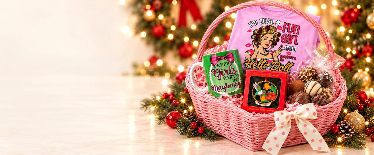 Hello Doll Sweetheart Wicker Gift Basket