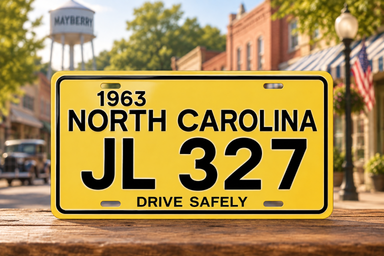 Mayberry Metal Sign - License Plate