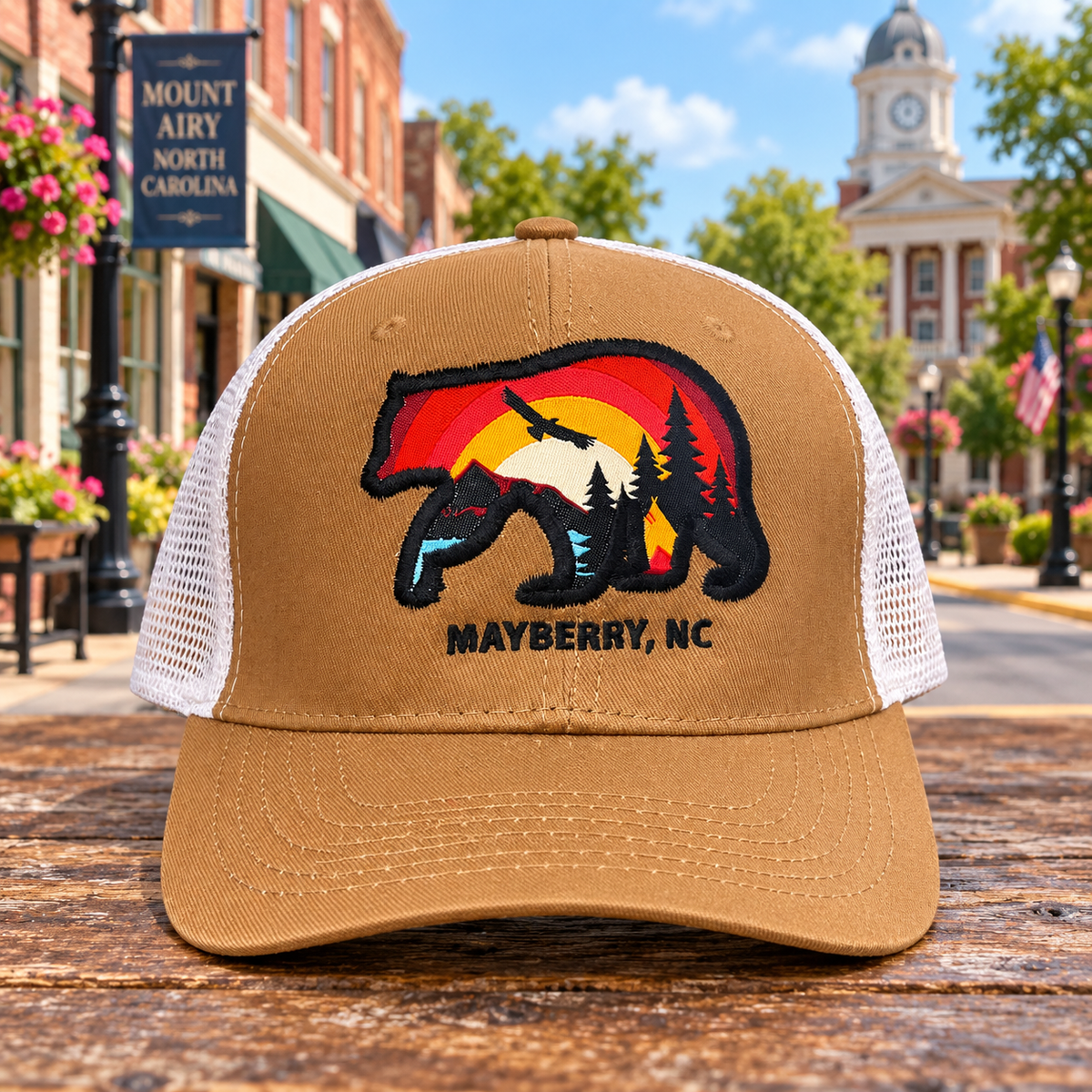 Tan Mayberry mountain bear hat