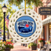 Mayberry Original Hometown squad car ceramic ornament displayed on Main Street