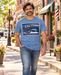 Model wearing Mayberry A State of Mind T-shirt on Main Street
