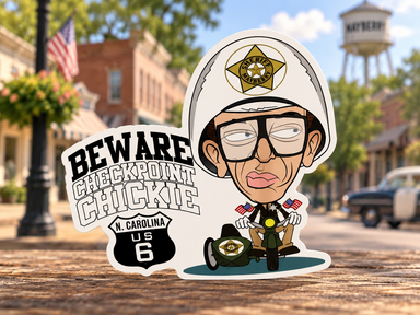 Mayberry Sticker - Beware Deputy Cletus