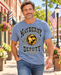 Model wearing Mayberry One Bullet Deputy T-Shirt on Mayberry Main Street