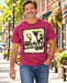 Model wearing Mayberry Last Man on Earth T-Shirt on Mayberry Main Street