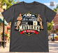 Mayberry On Patrol T-Shirt – Charcoal with Mayberry Main Street background