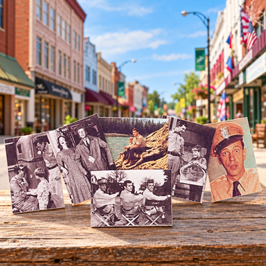 The Andy Griffith Show Assorted Postcard Set on Main Street in Mount Airy