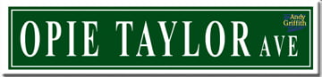 Opie Taylor Avenue Metal Street Sign original product detail