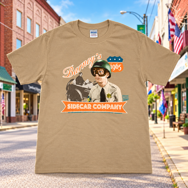Barney’s Sidecar Classic T-Shirt on Main Street in Mount Airy