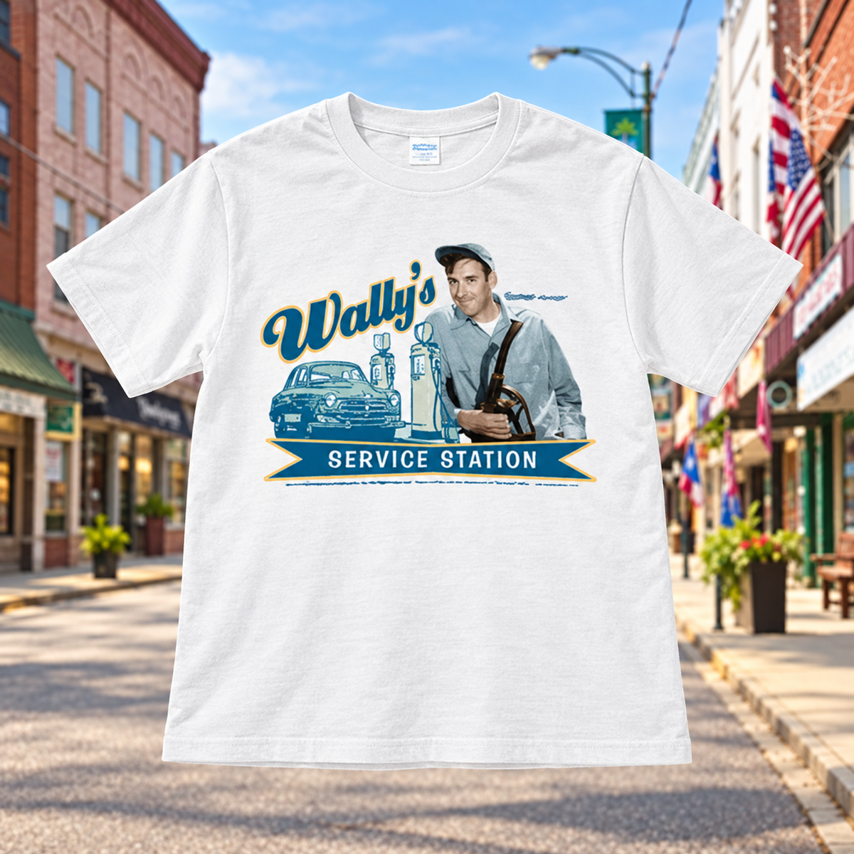Wally’s Service Station Classic T-Shirt - included retail item