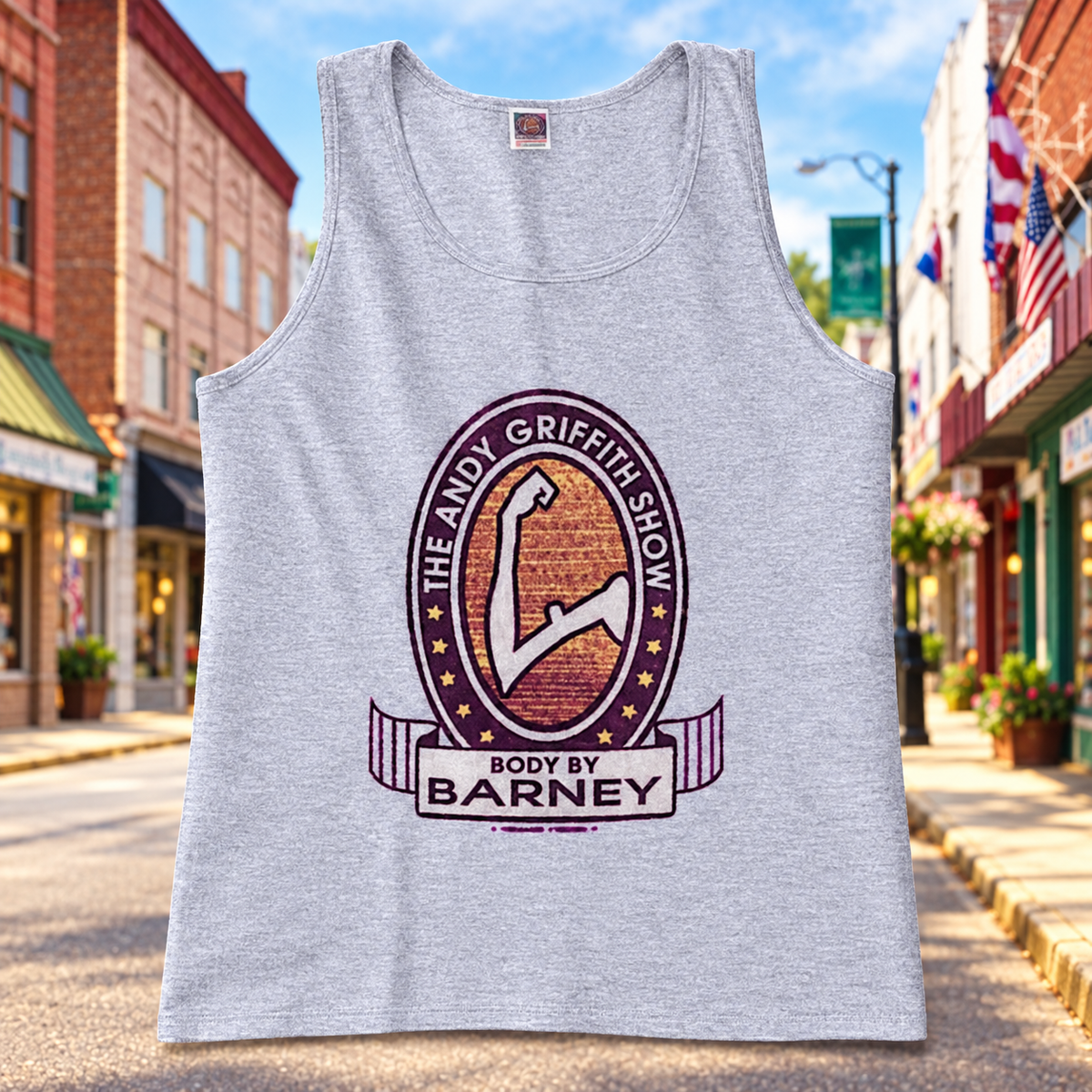 Body by Barney Classic Tank Top on Main Street in Mount Airy