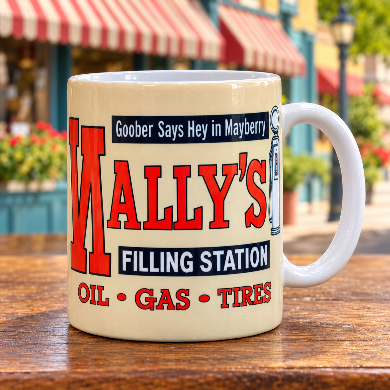 Wally's Filling Station Mug - included retail item