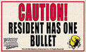 Caution One Bullet Welcome Mat original product detail