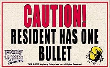 Caution One Bullet Welcome Mat original product detail